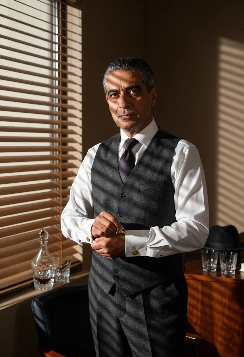 AI mob boss sample — portrait of a man, half-length portrait of a Southern-Italia