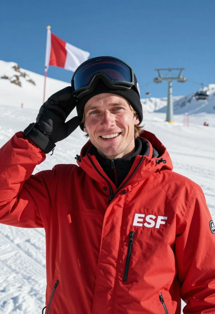 AI moniteur esf sample — portrait of a man, chest-up portrait of a French man in his
