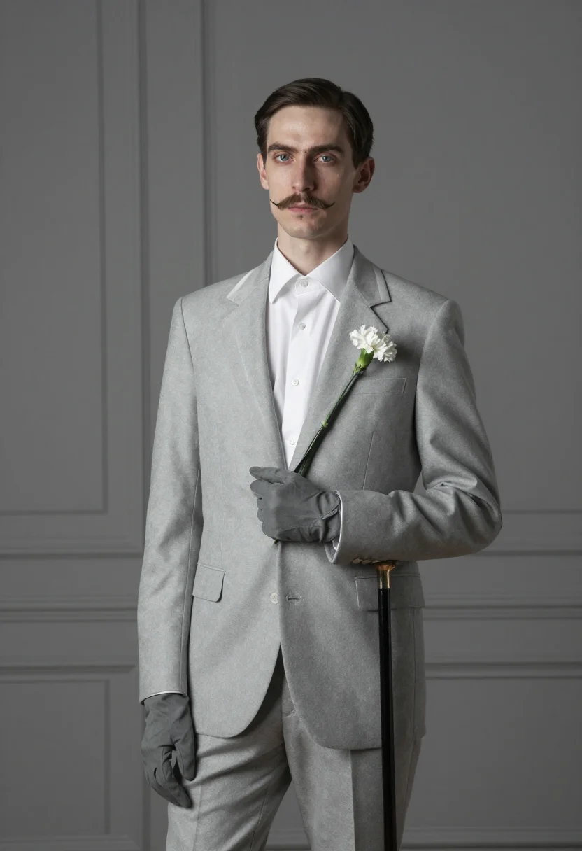 AI montesquiou sample — portrait of a man, half-length portrait of a Western-Europea