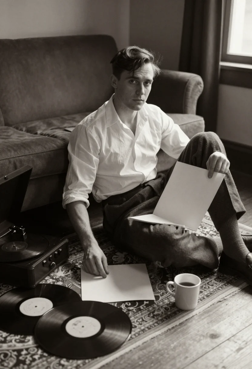 AI montgomery clift sample — portrait of a man, three-quarter-length portrait of a Wester