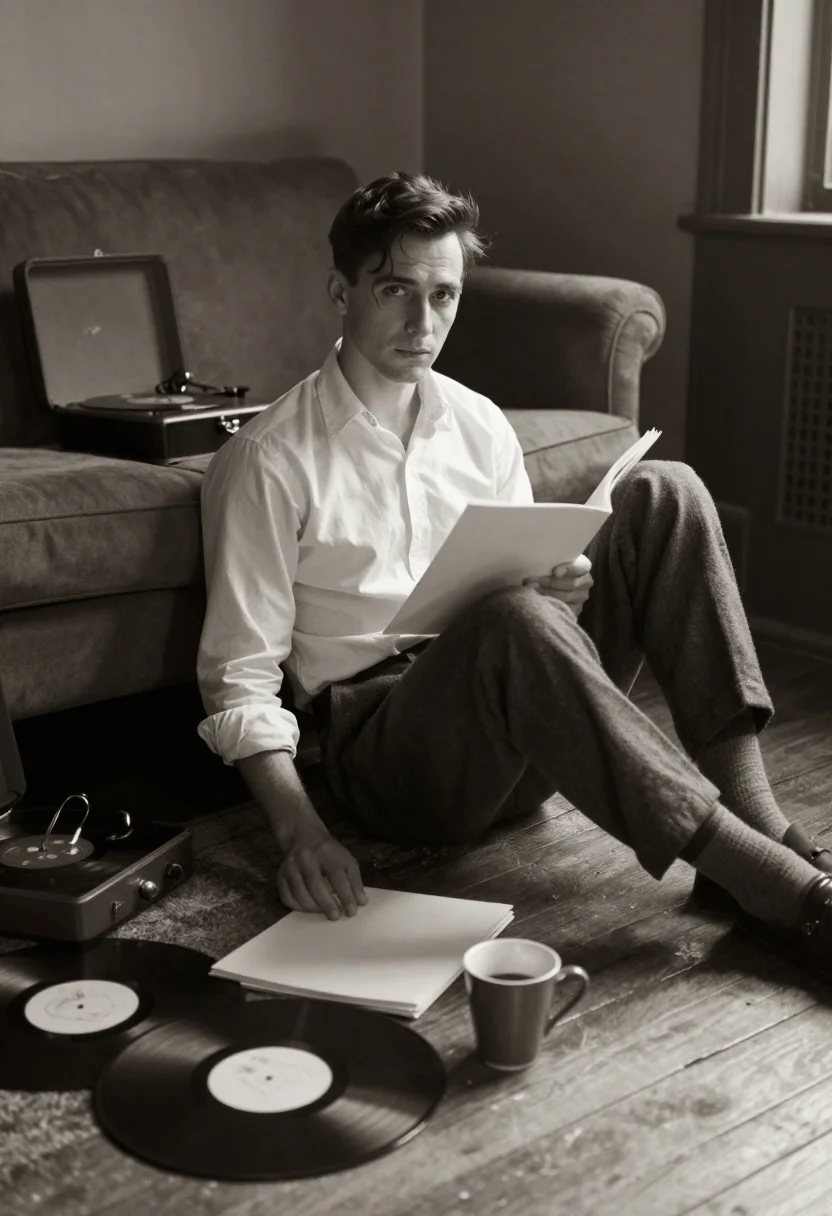 AI montgomery clift sample — portrait of a man, half-length portrait of a Western-Europea