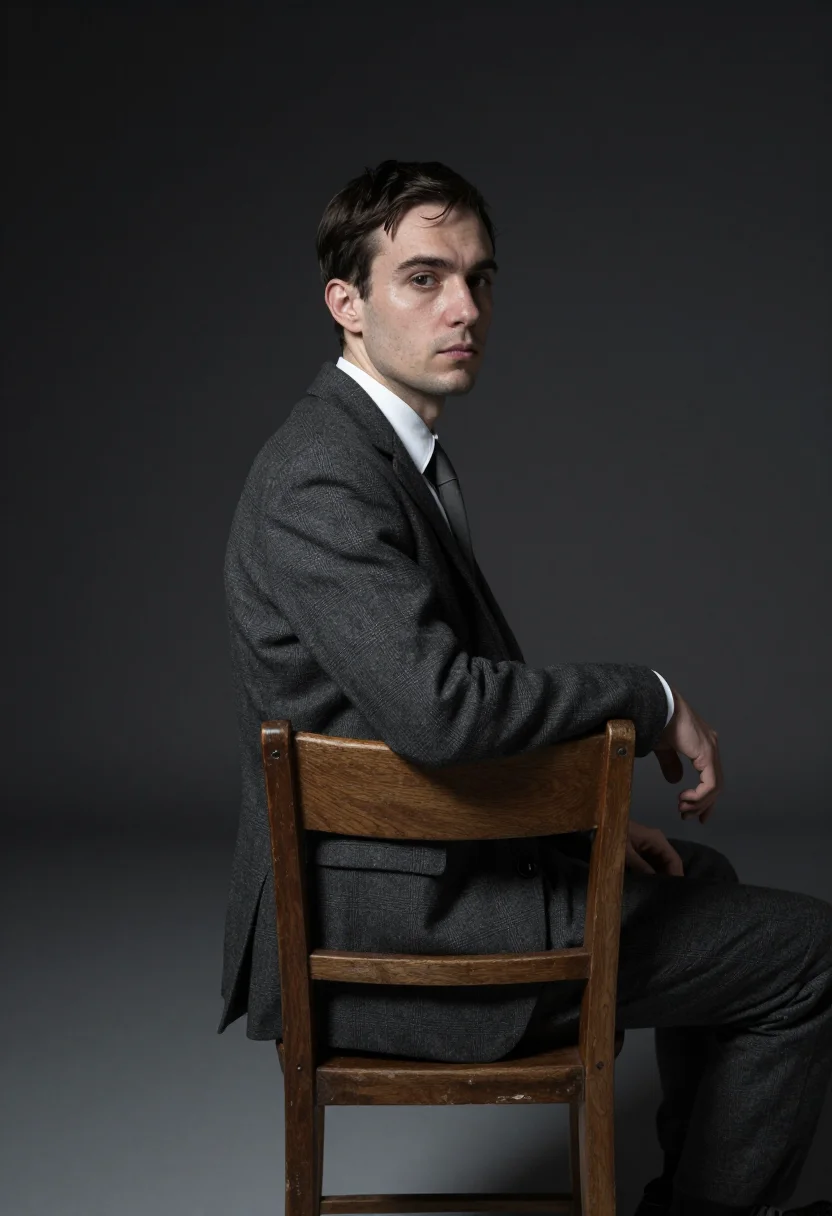 AI montgomery clift sample — portrait of a man, three-quarter-length portrait of a Wester
