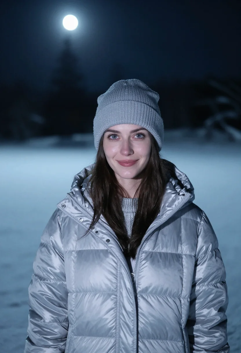 Example portrait from the AI Moonlit Snowfield Silver — Free Preview, Train Once