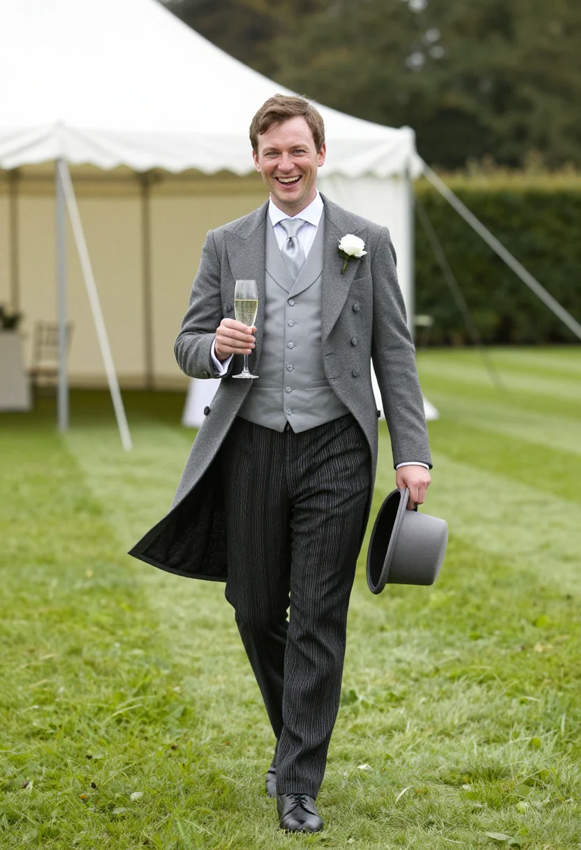 AI morning suit sample — portrait of a man, full-length portrait of an English man wi