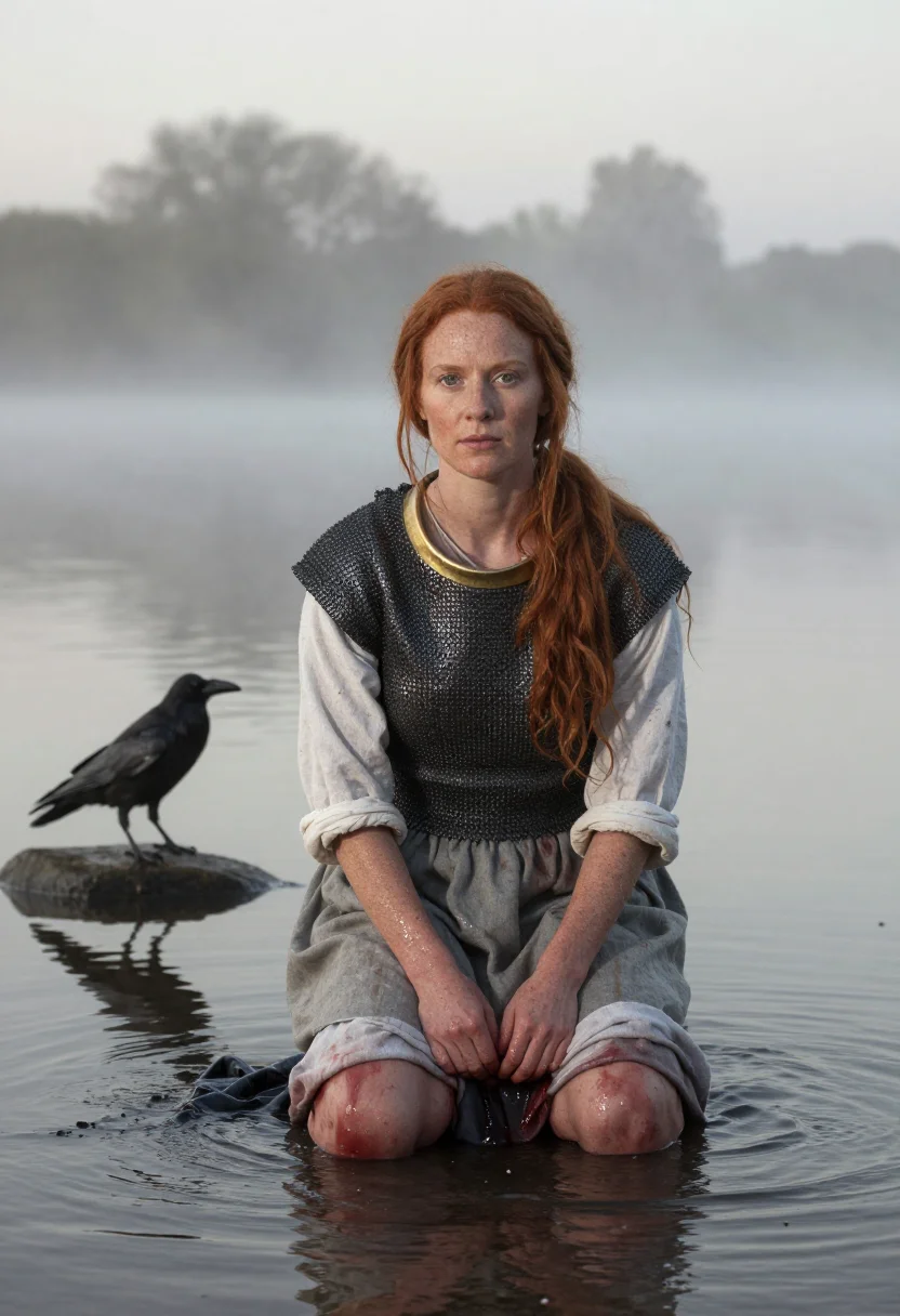 AI morrigan sample — portrait of a woman, half-length portrait of an Irish woman