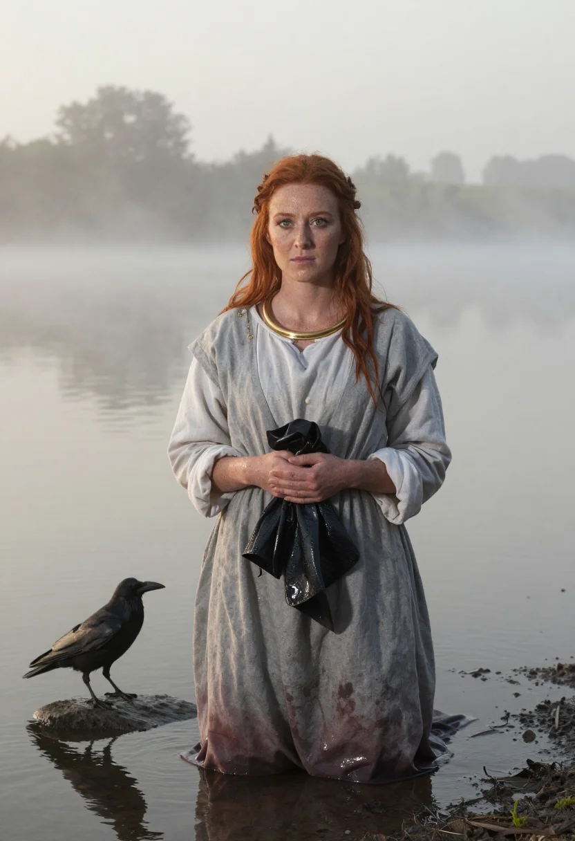 AI morrigan sample — portrait of a woman, half-length portrait of an Irish woman