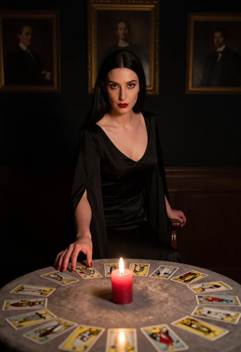 AI morticia addams sample — portrait of a woman, three-quarter-length portrait of a woma