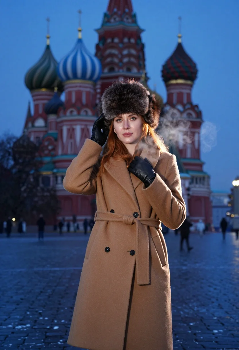 AI moscow sample — portrait of a woman, close portrait from the chest up of a R