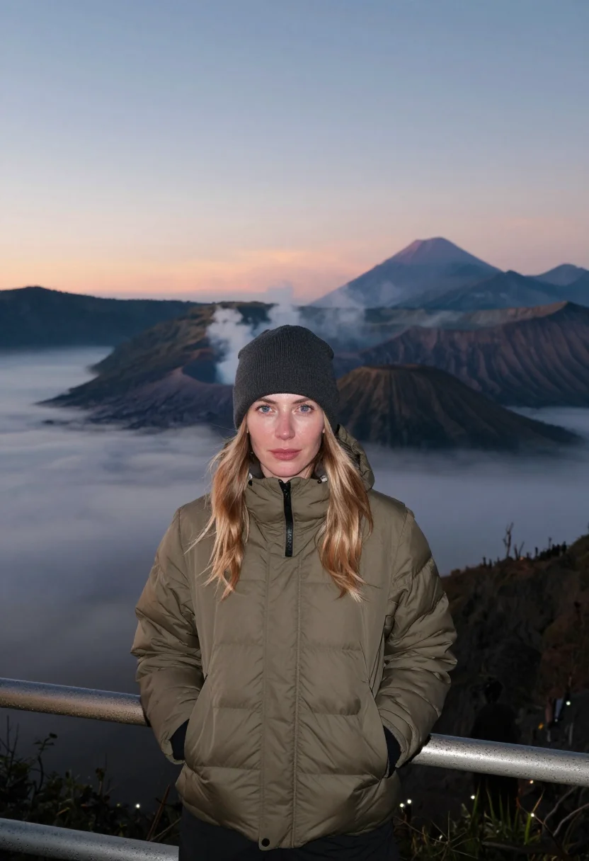 Example portrait from the AI Mount Bromo — Free Preview, Train Once