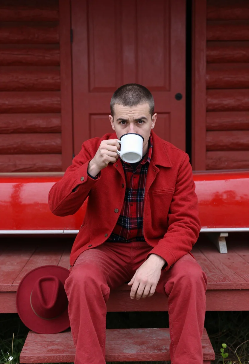AI mountie maple sample — portrait of a man, a man in his mid-thirties with fair skin,
