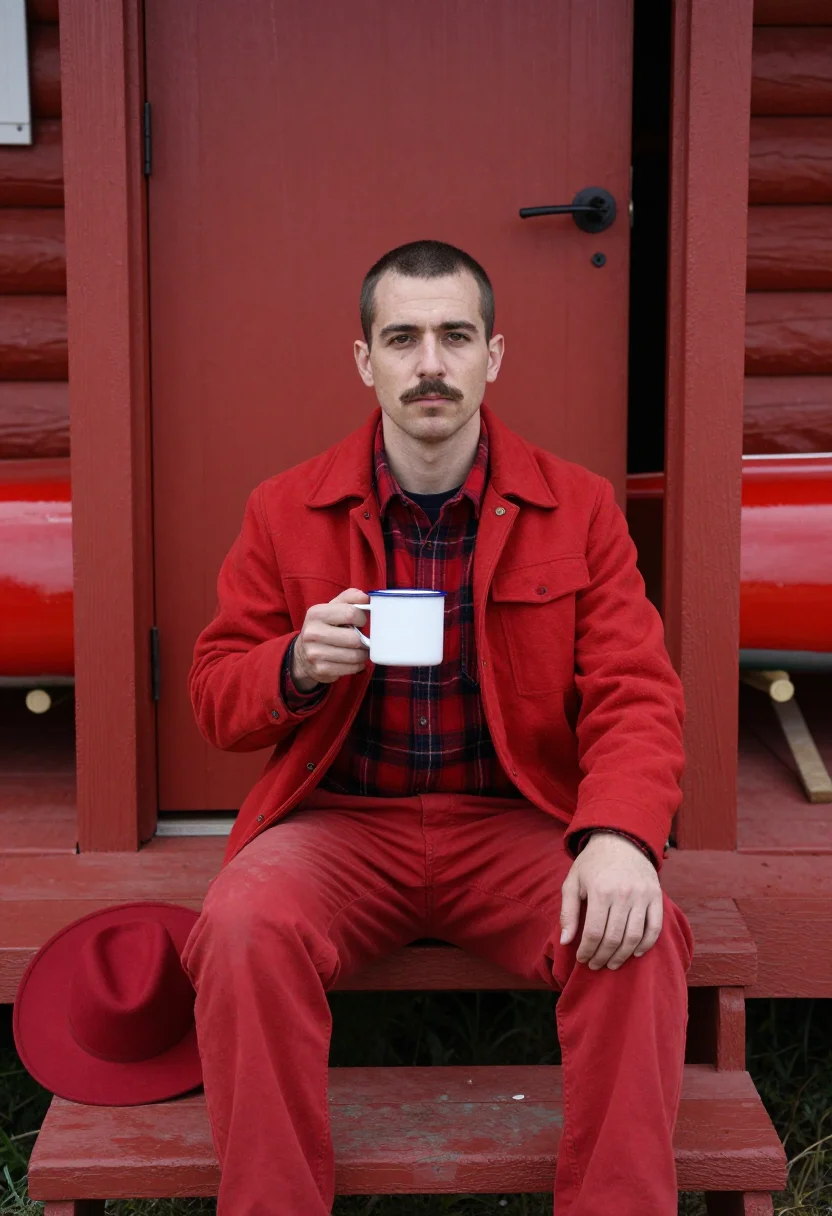 AI mountie maple sample — portrait of a man, a man in his mid-thirties with fair skin,