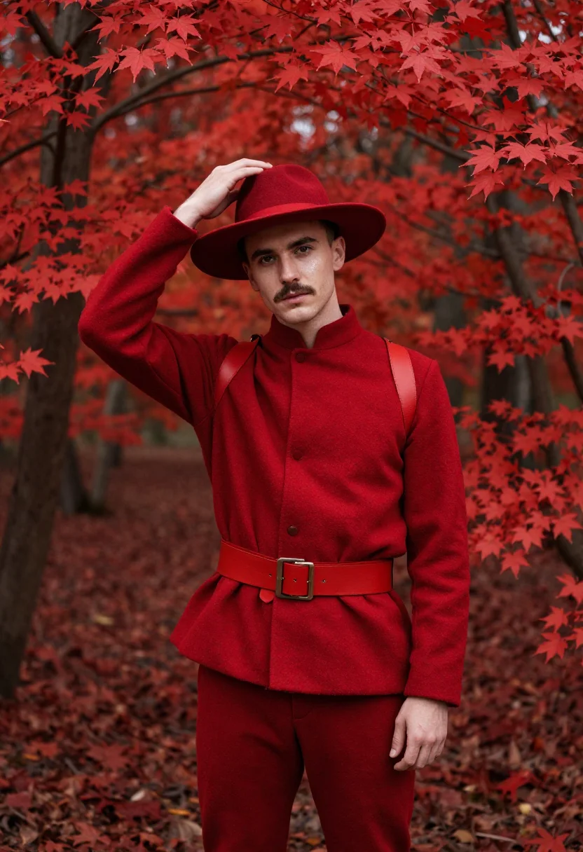 AI mountie maple sample — portrait of a man, a man in his mid-thirties with fair skin,