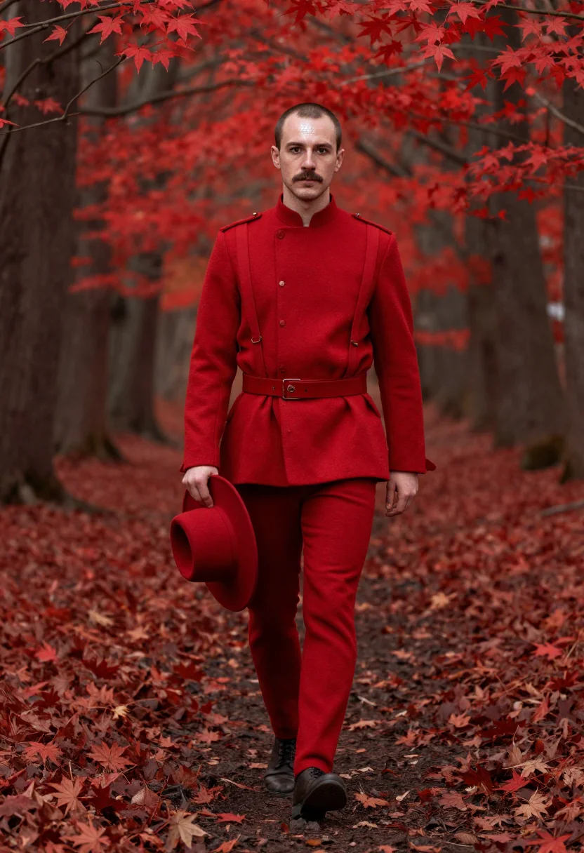 AI mountie maple sample — portrait of a man, a man in his mid-thirties with fair skin,