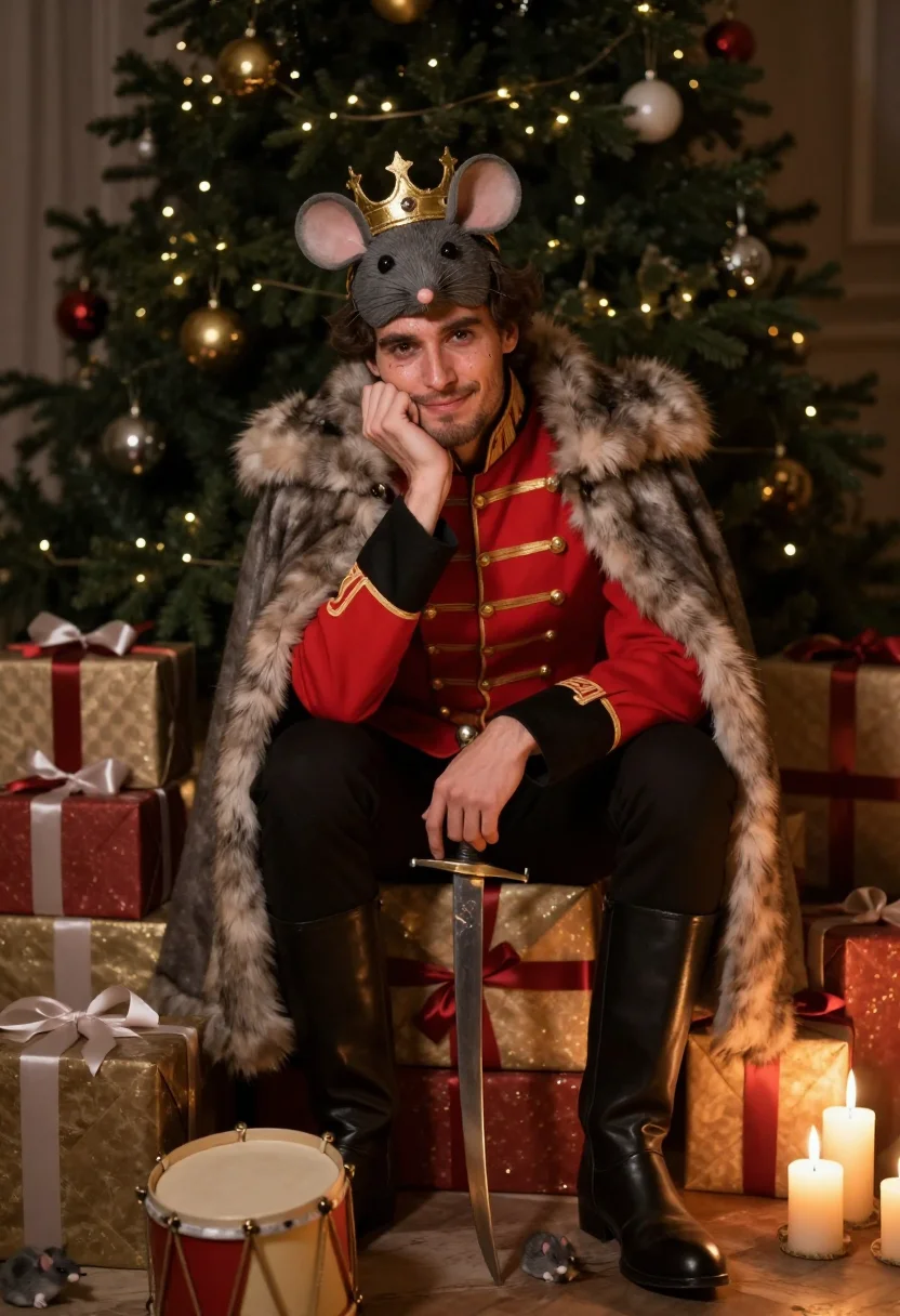 AI mouse king sample — portrait of a man, close half-length portrait of a man of We