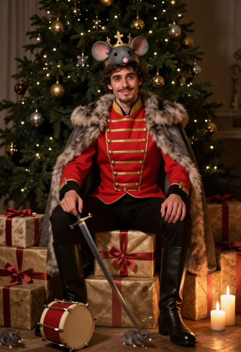 AI mouse king sample — portrait of a man, three-quarter-length portrait of a man of