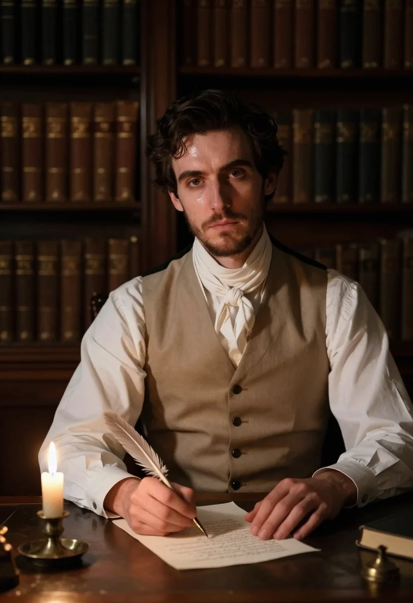 AI mr darcy sample — portrait of a man, chest-up portrait of a Western-European m