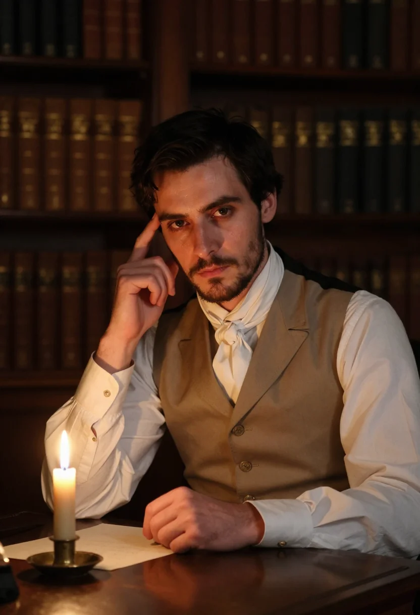 AI mr darcy sample — portrait of a man, head-and-shoulders portrait of a Western-
