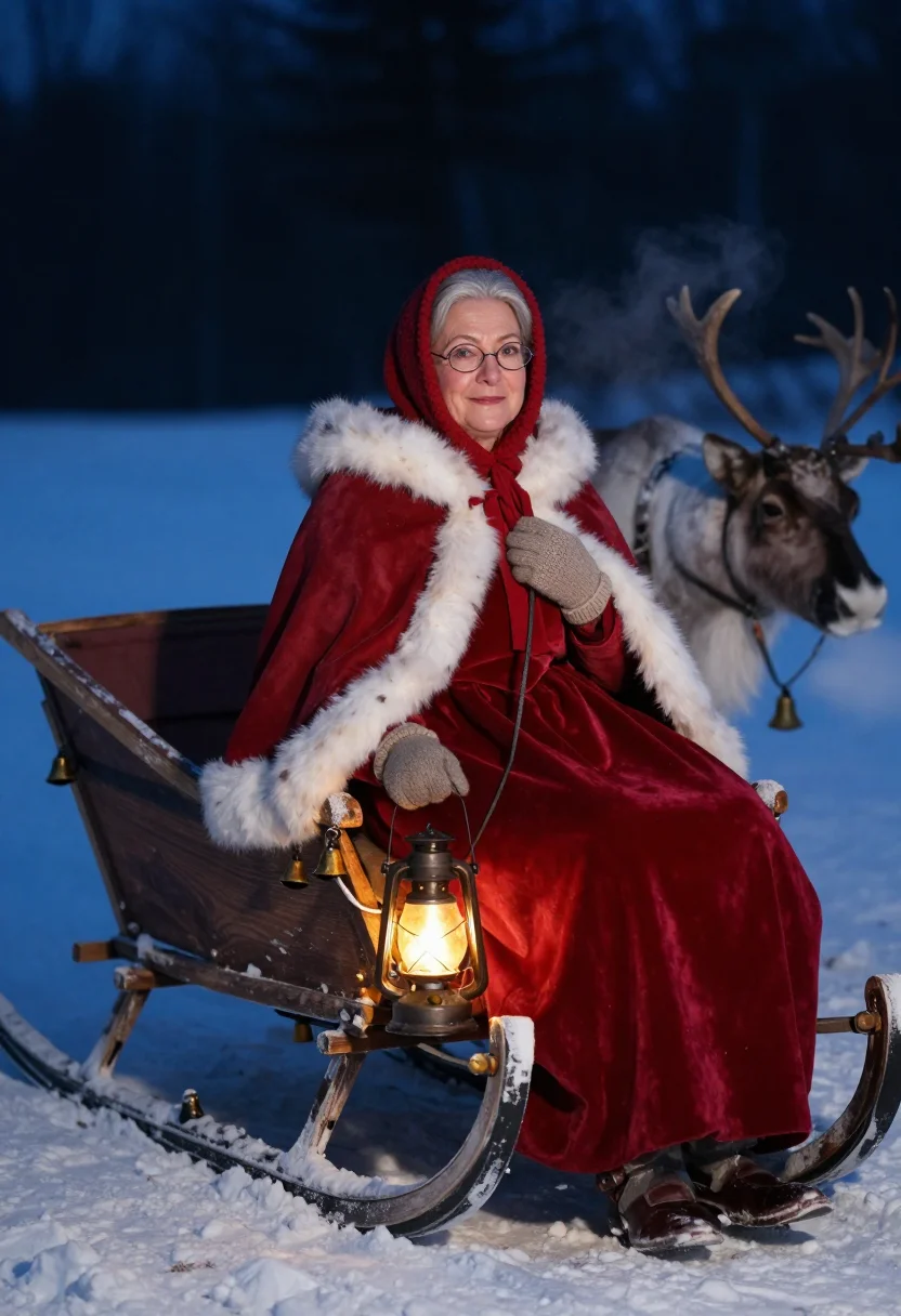 AI mrs claus sample — portrait of a woman, close half-length portrait of a woman o