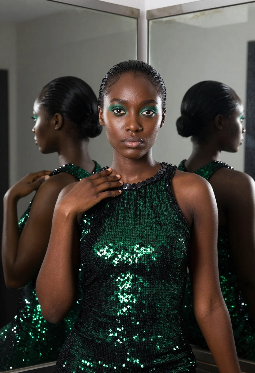 AI mugler chimere sample — portrait of a woman, half-length portrait of a Black woman i