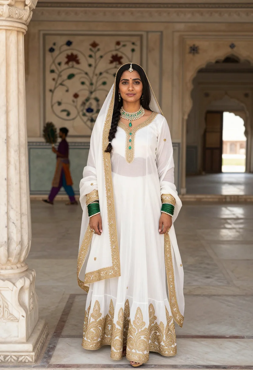 AI mumtaz mahal sample — portrait of a woman, full-length portrait of a North-Indian