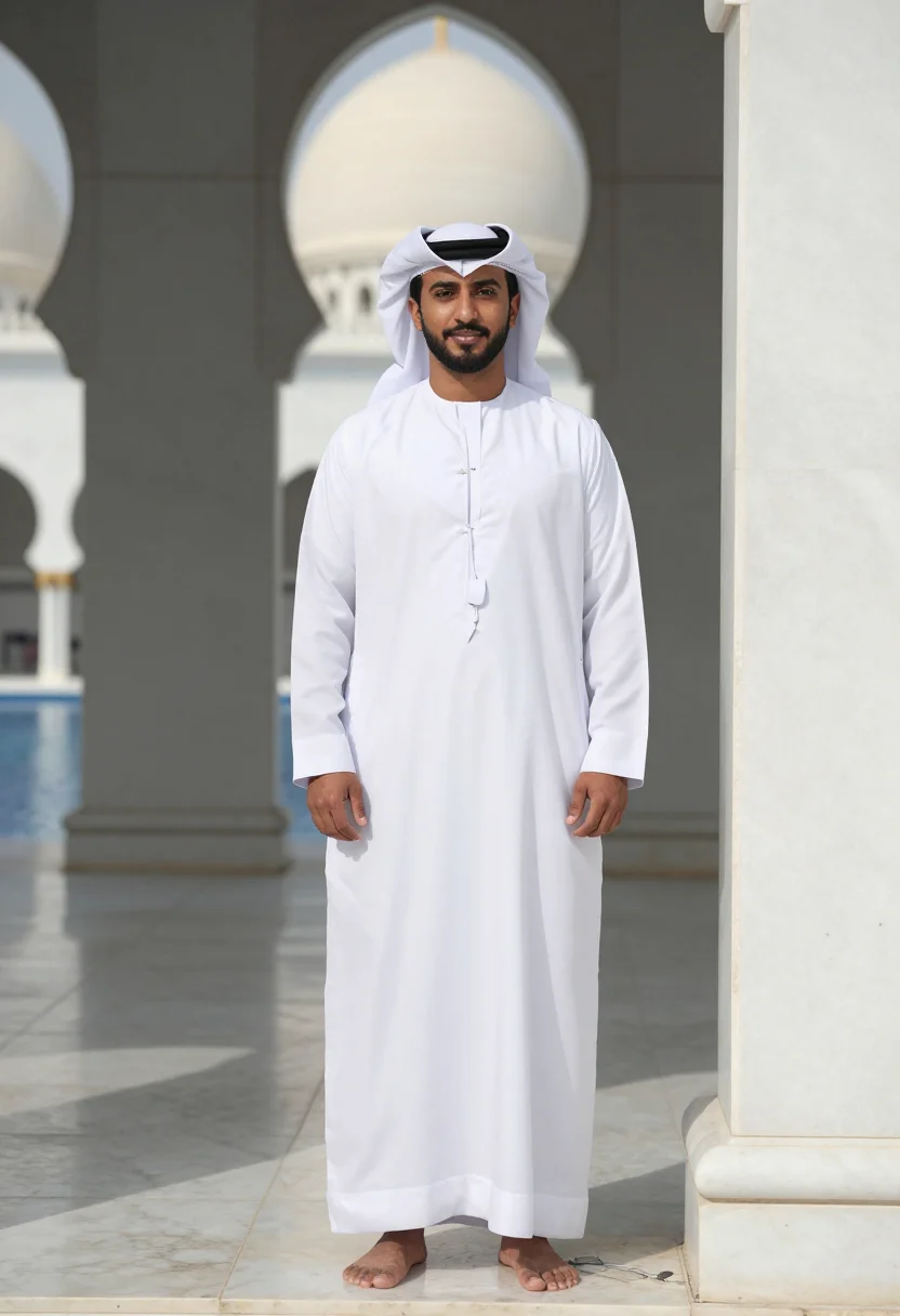 AI muscat white sample — portrait of a man, full-length portrait at chest height of a