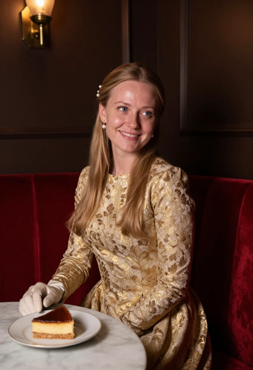 AI musikverein neujahr sample — portrait of a woman, close portrait of a Swedish woman in he
