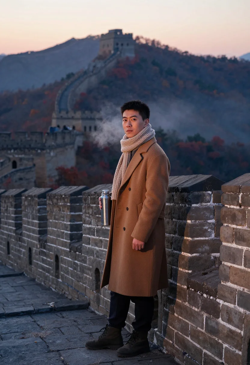 AI mutianyu sample — portrait of a traveller, three-quarter-length portrait of a
