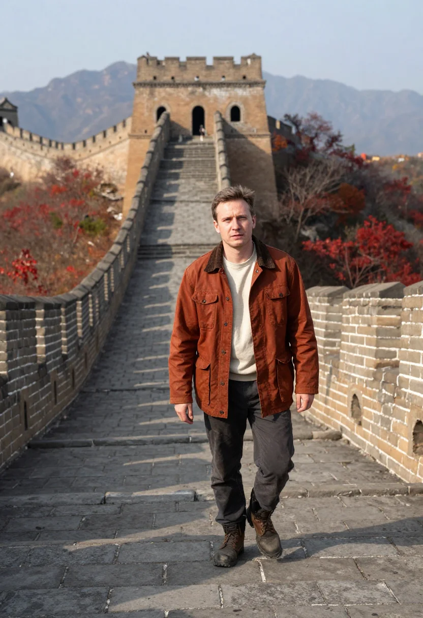 AI mutianyu sample — portrait of a traveller, full-length portrait of a Northern-