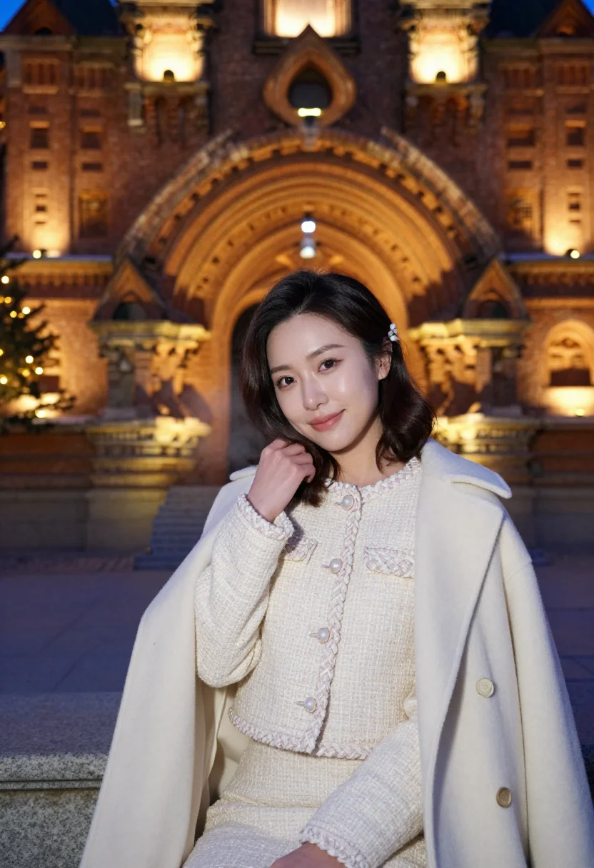 AI myeongdong christmas sample — portrait of a woman, head-and-shoulders portrait of a woman
