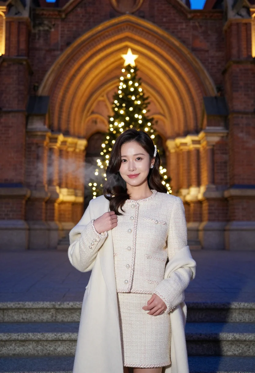 AI myeongdong christmas sample — portrait of a woman, half-length portrait of a woman of Kore