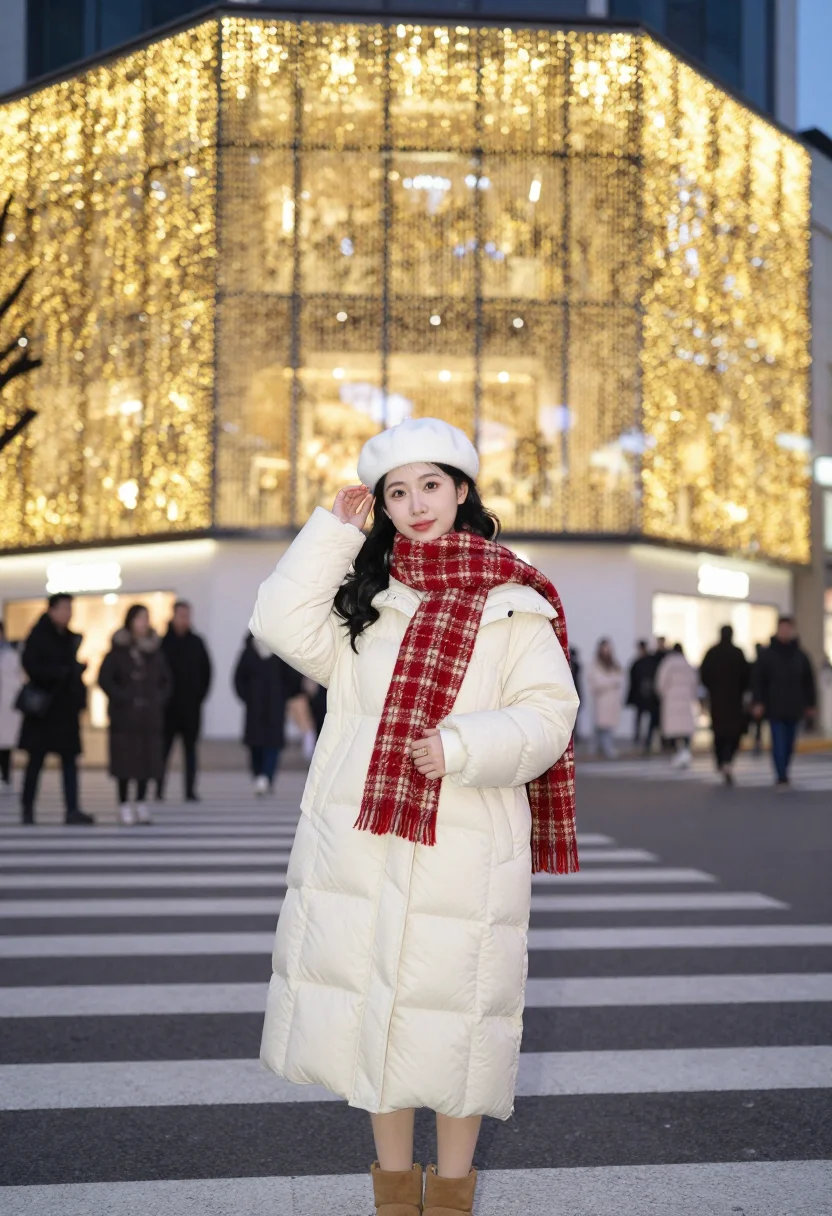AI myeongdong christmas sample — portrait of a woman, three-quarter-length portrait of a woma