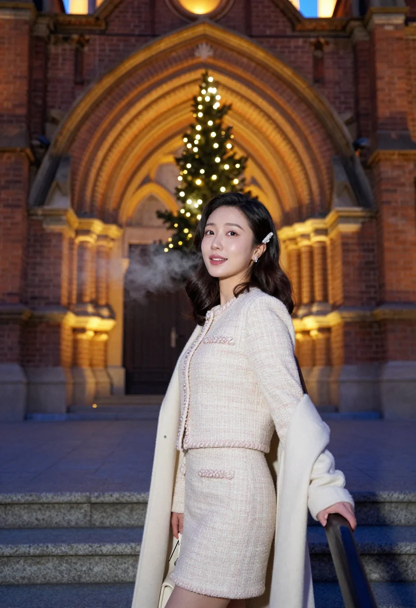 AI myeongdong christmas sample — portrait of a woman, half-length three-quarter portrait of a