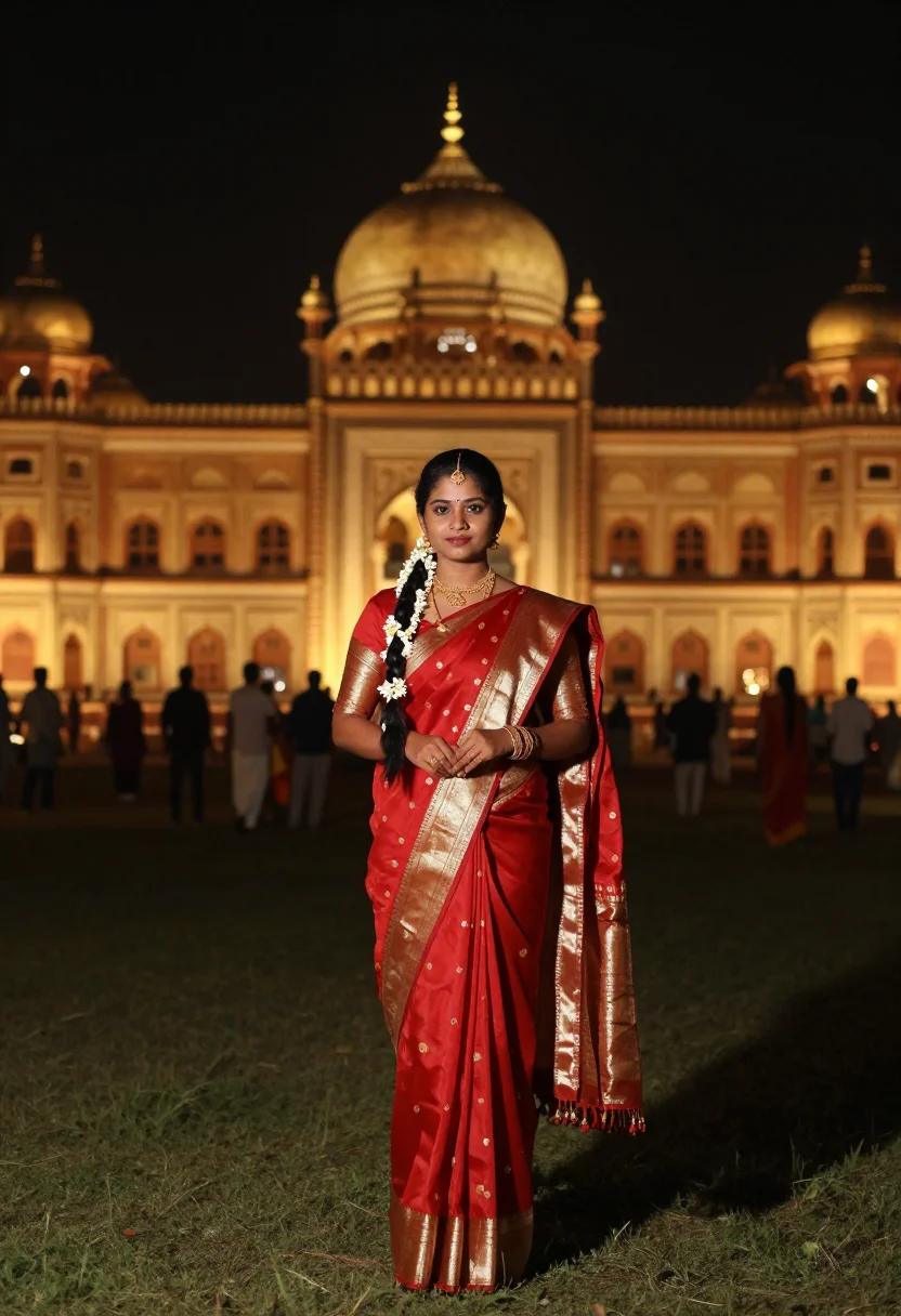 AI mysore palace sample — portrait of a woman, full-length portrait of a South-Asian w