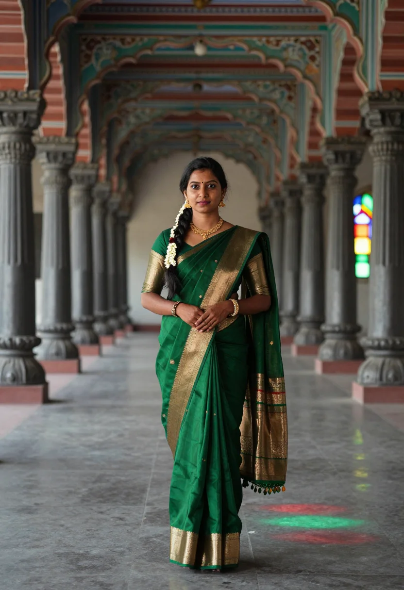 AI mysore palace sample — portrait of a woman, full-length portrait of a South-Asian w