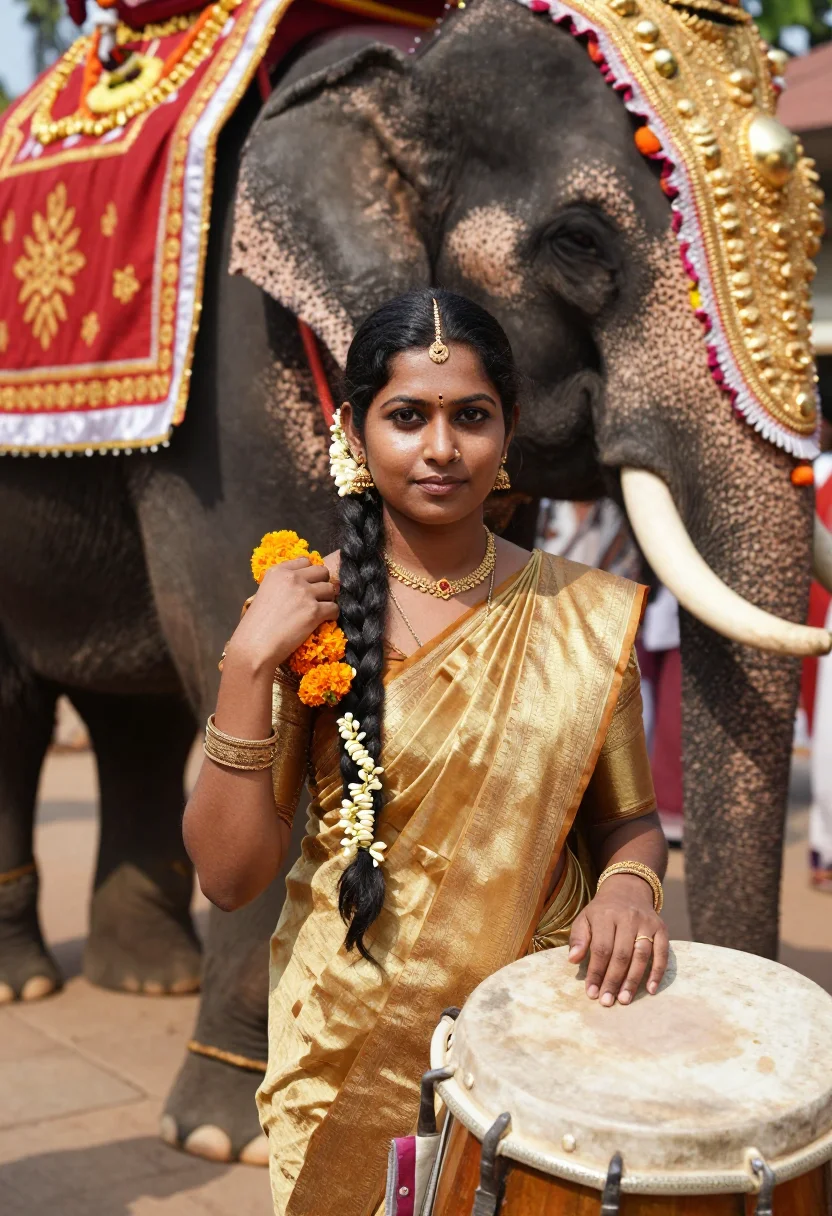 AI mysore palace sample — portrait of a woman, chest-up portrait of a South-Asian woma