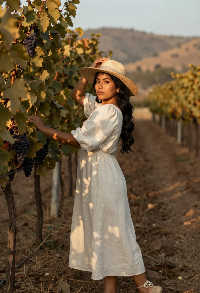 AI napa valley sample — portrait of a woman, half-length portrait of a Mexican-Ameri