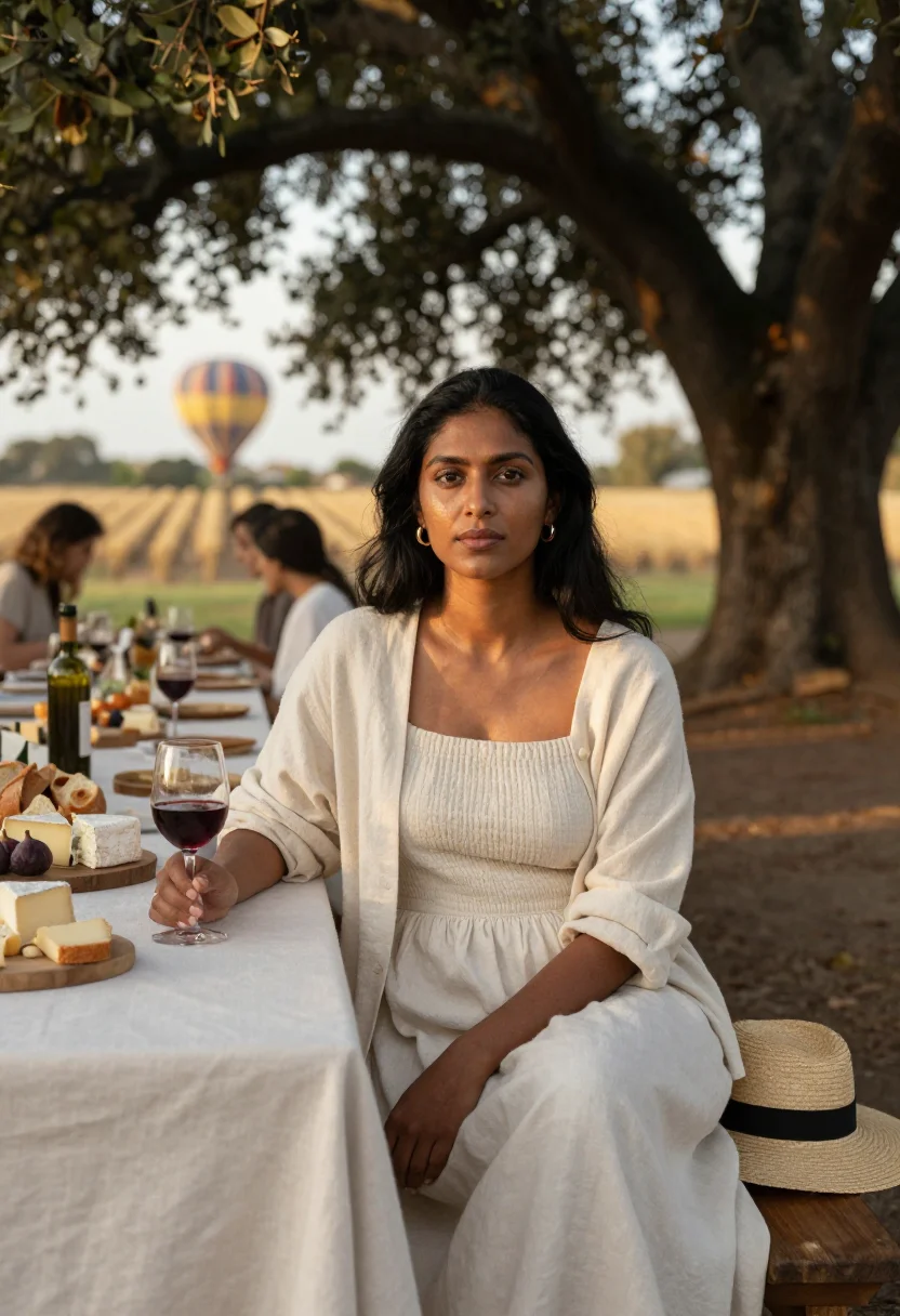 AI napa valley sample — portrait of a woman, half-length portrait of a South-Asian w