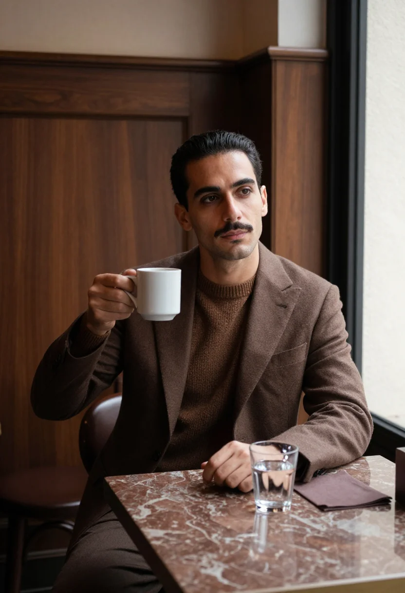 AI naples espresso sample — portrait of a man, half-length portrait of a Neapolitan man