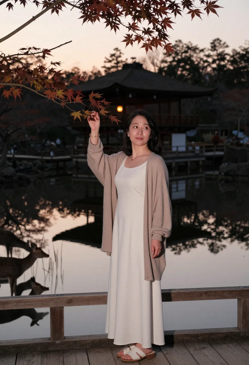 AI nara sample — portrait of a woman, half-length portrait of a Japanese woma