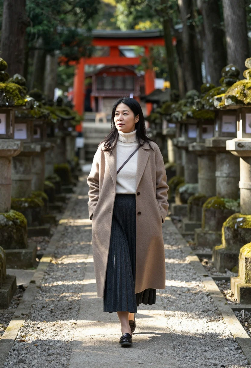 AI nara sample — portrait of a woman, full-length portrait of a Japanese woma
