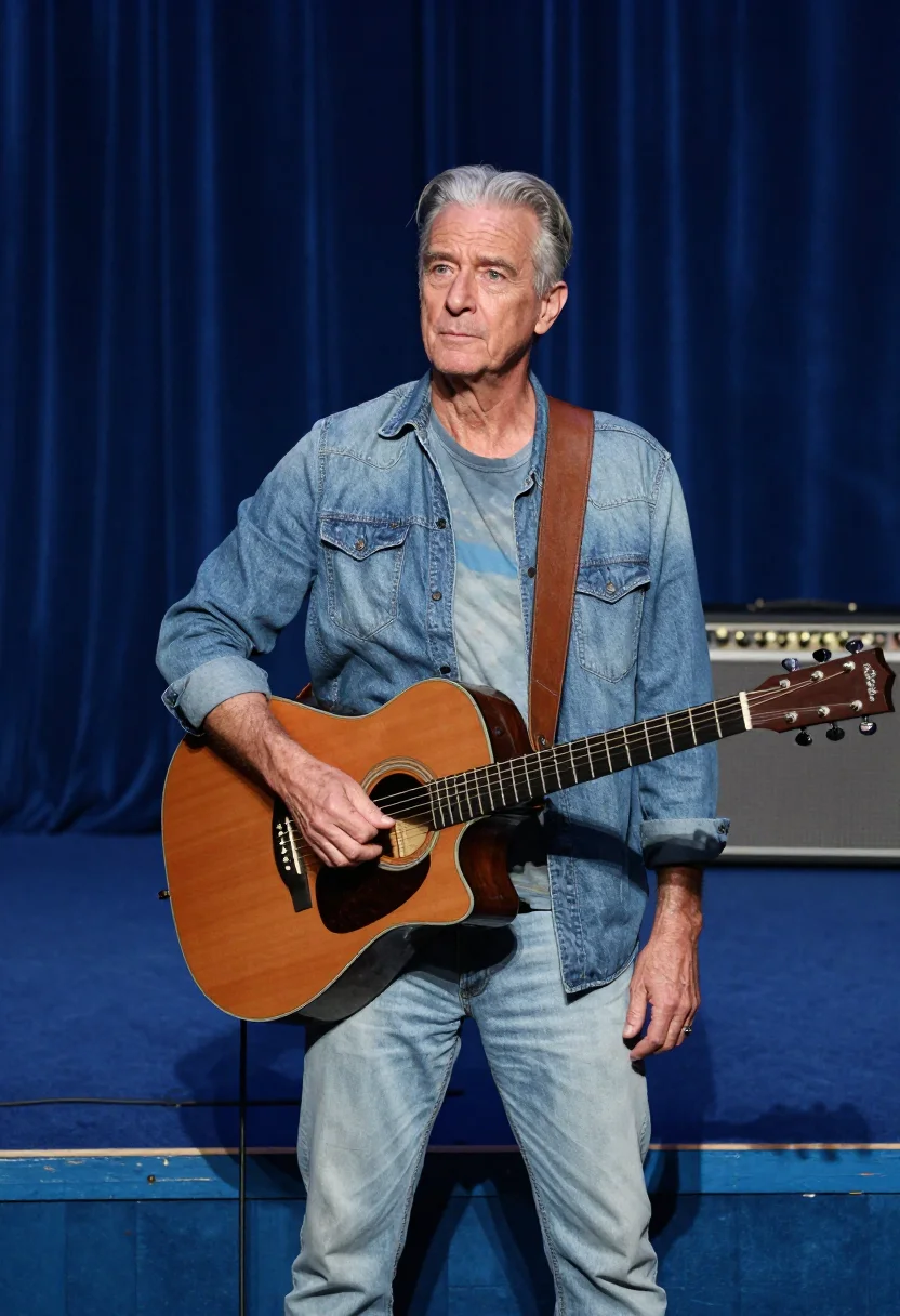 AI nashville denim sample — portrait of a man, half-length portrait of a man in his fift
