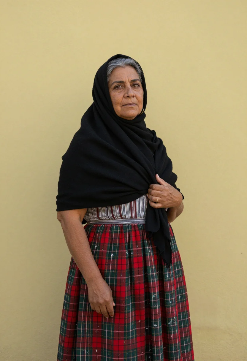 AI nazare fisherwoman sample — portrait of a woman, half-length portrait of a Portuguese wo
