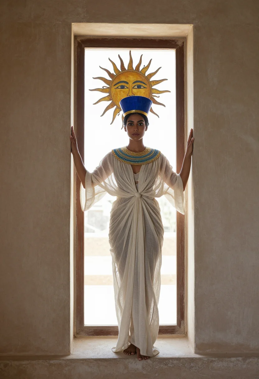 AI nefertiti sample — portrait of a woman, three-quarter-length portrait of a Nort