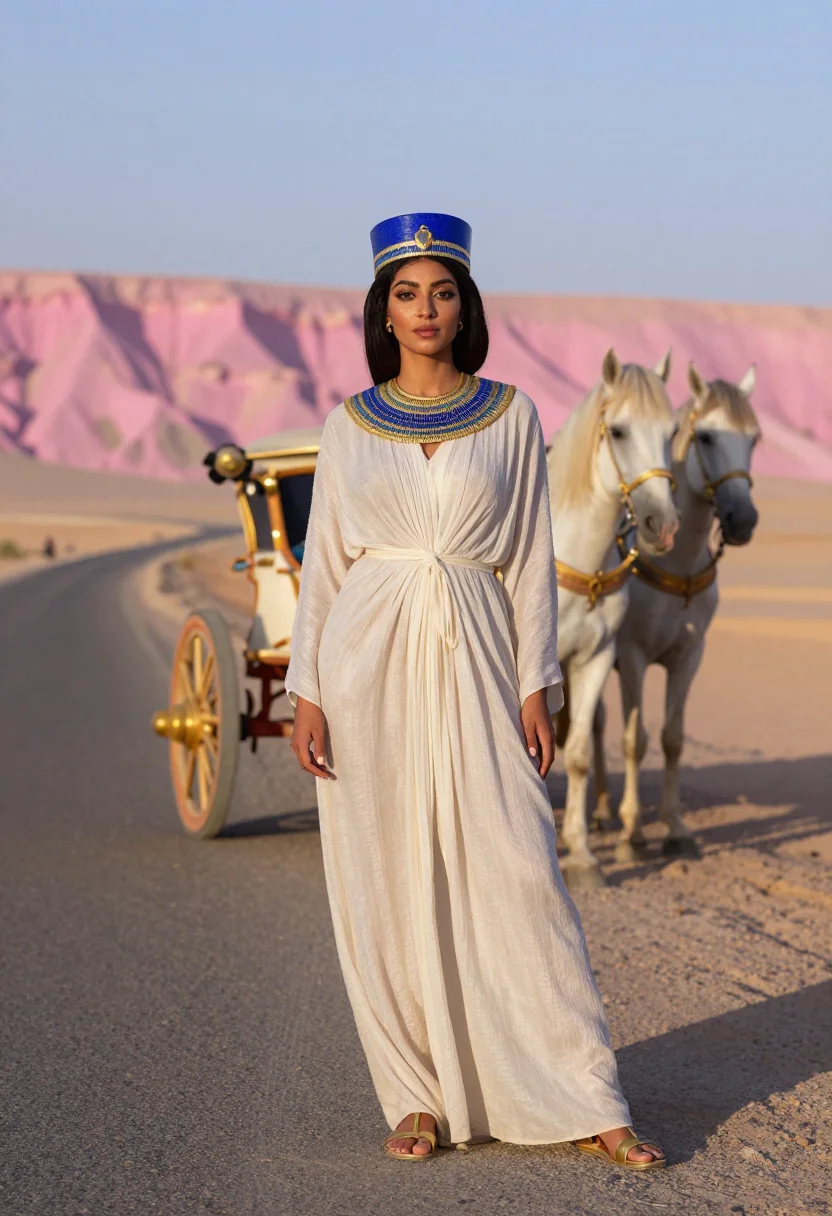 AI nefertiti sample — portrait of a woman, full-length portrait of a North-African
