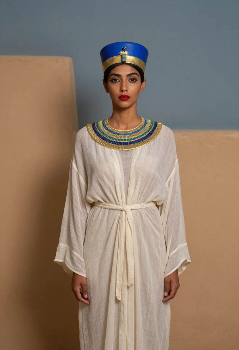 AI nefertiti sample — portrait of a woman, three-quarter-length portrait of a Nort