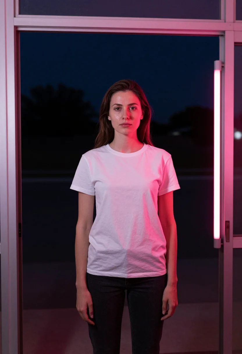 AI neon sign sample — portrait of a woman, wide full-length portrait of a Western-