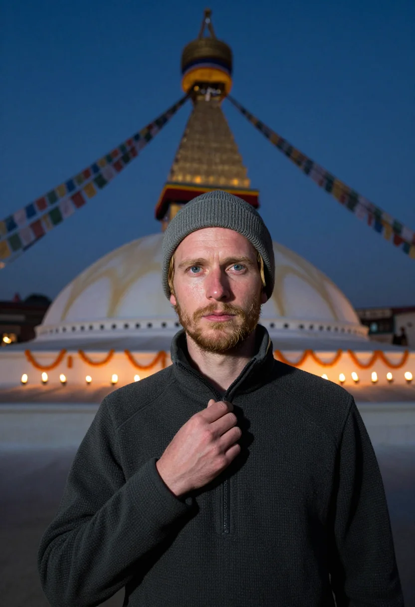 AI nepal sample — head-and-shoulders portrait of a Western European man with p
