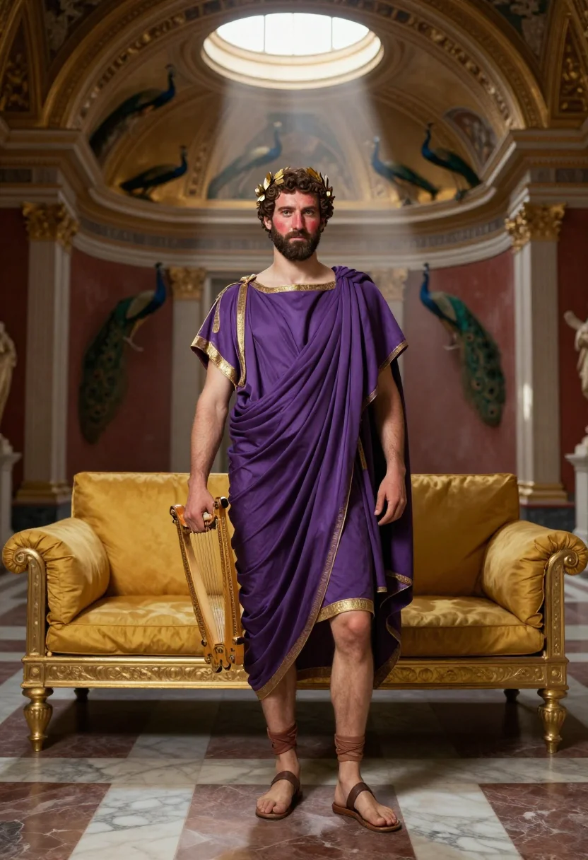 AI nero sample — portrait of a man, full-length standing portrait of a Roman