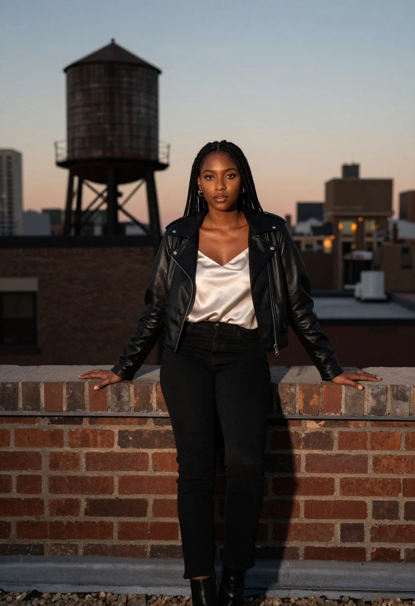 AI new york startup sample — portrait of a woman, three-quarter-length portrait of a Blac