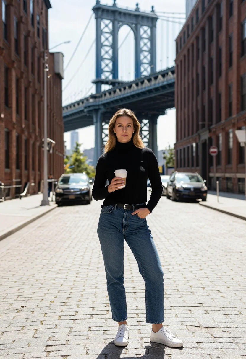 AI new york startup sample — portrait of a woman, three-quarter-length portrait of a West